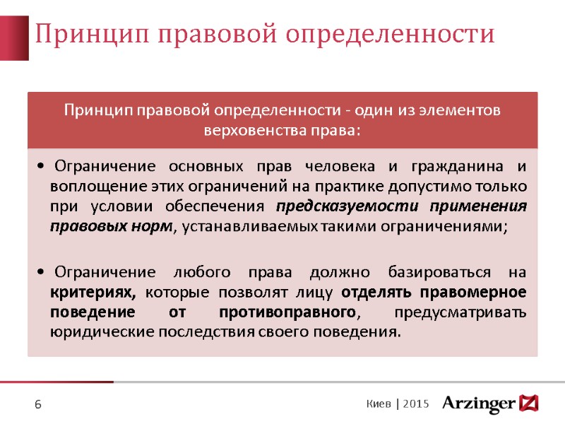 Принцип правовой определенности 6 Киев | 2015